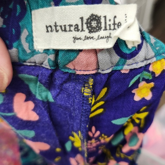 NWOT Natural Life Floral Maxi Skirt Small Blue Pink Yellow Boho Bohemian Tiered - Picture 6 of 8